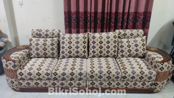 6 Sitter Sofa with Segun wooden design